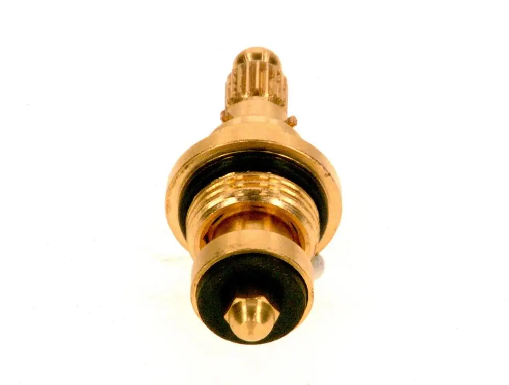 BOSCH Ventileinsatz aus Messing mit schwarzem Dichtungsring, konische Spitze und Gewinde zur Befestigung. Ideal für Anwendungen in Heizungs- und Sanitärsystemen.